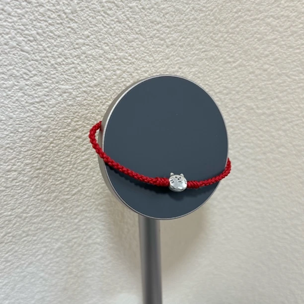 925银手链 【JKS萌小猫】纯手工精编萌小猫925银本命年红色手绳脚绳