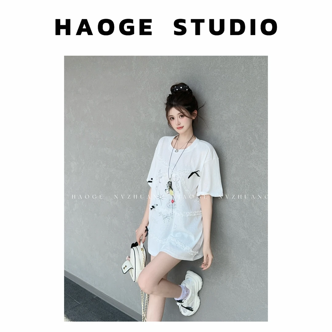 浩哥严选●美漫艺术T恤预HGX5TX1980A时尚休闲夏季小众宽松设计感