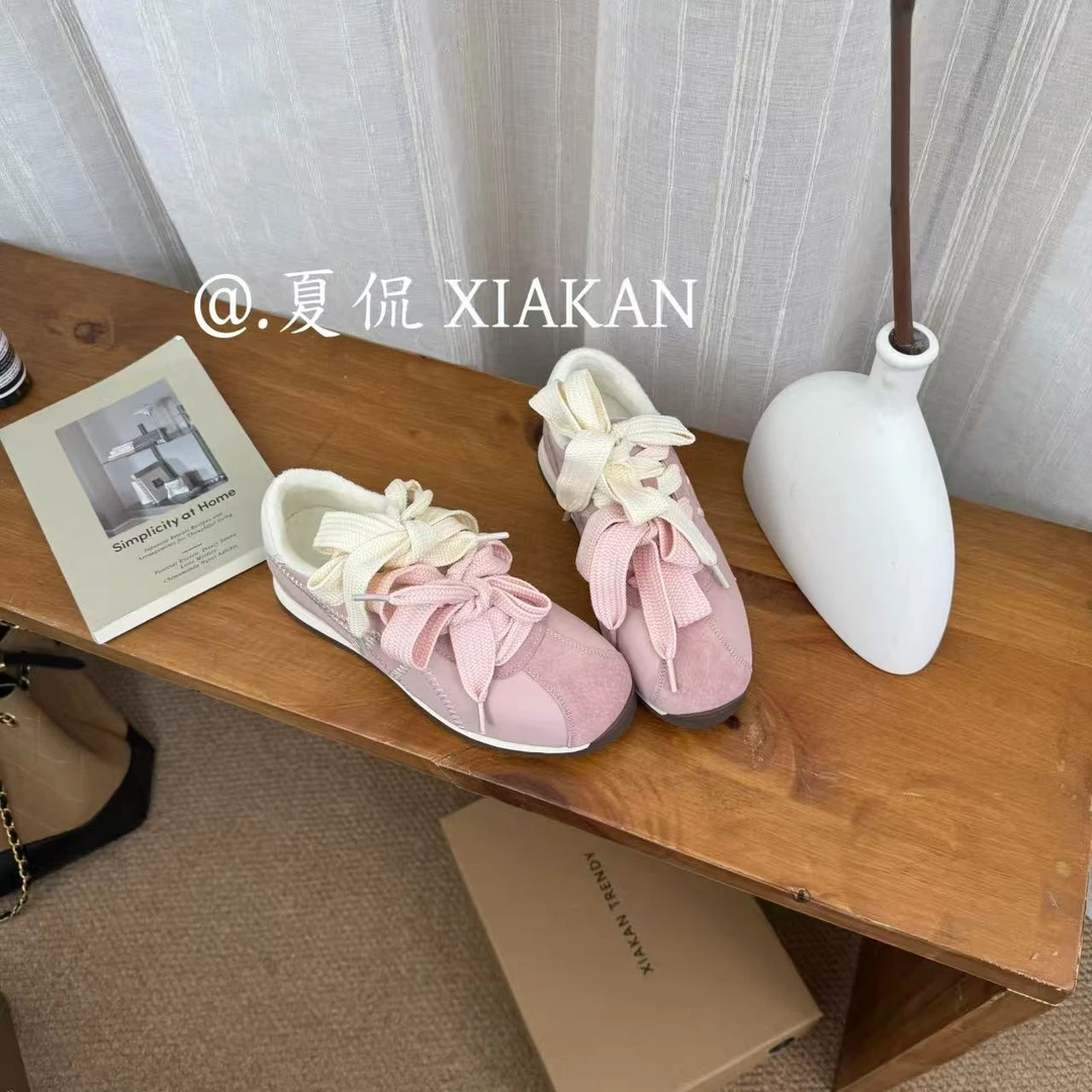 夏侃【FANGXIANG】增高4公分秋冬新款时尚百搭德训鞋女SML-C1877