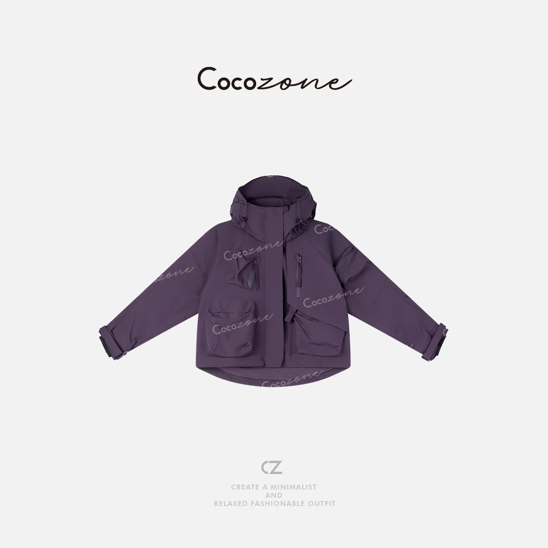 COCO ZONE 刘一一2025早春新款宽松休闲女式连帽外套CD2A0284
