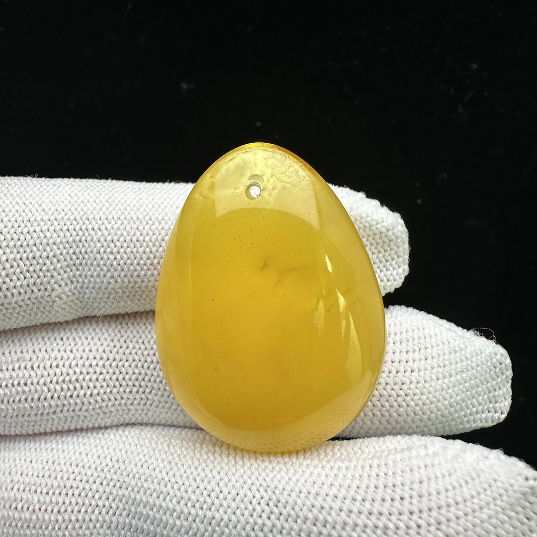 B3036天然原矿蜜蜡 微花粉水滴牌 27*37*12mm抖音基地质检发货