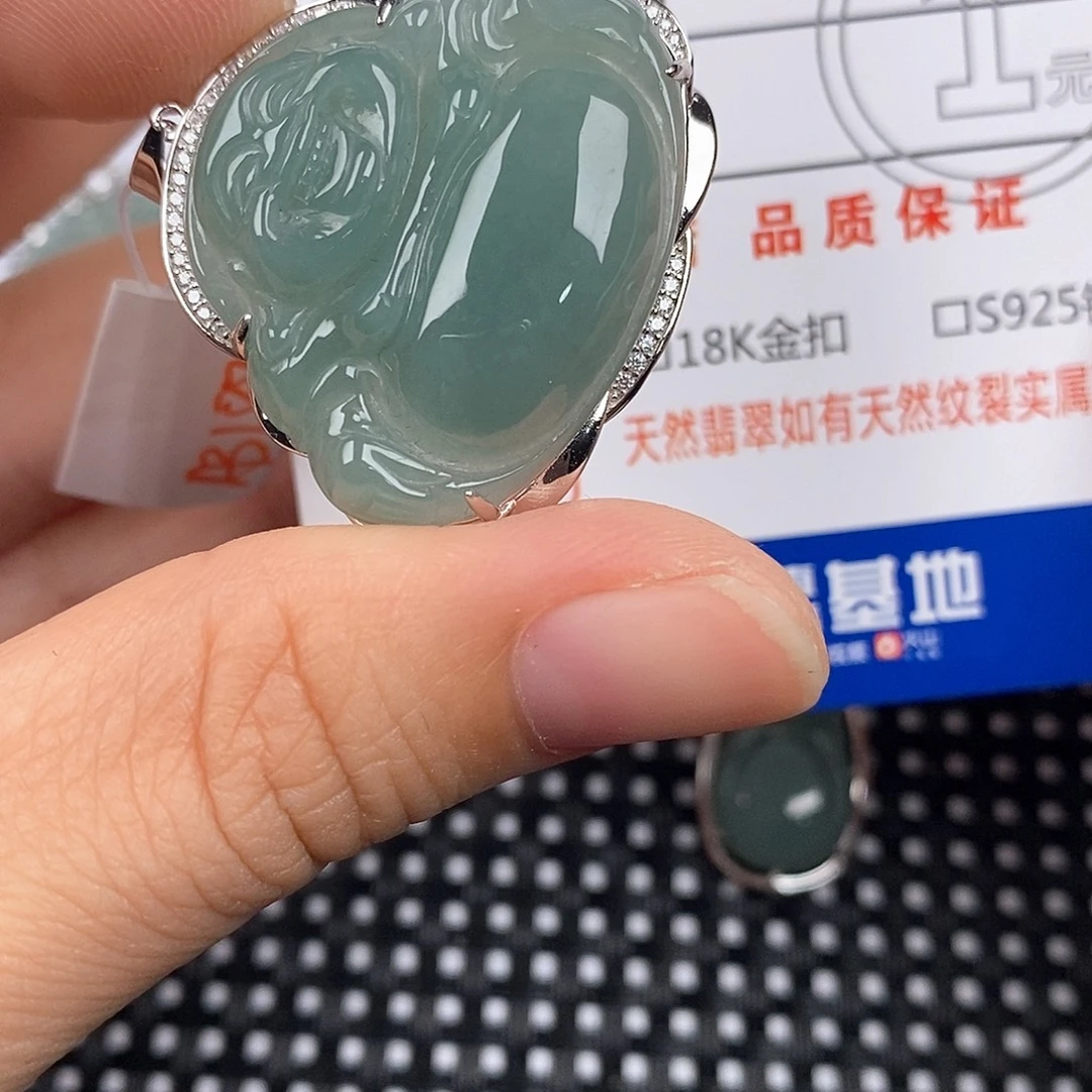 翡翠银S925镶嵌颈饰