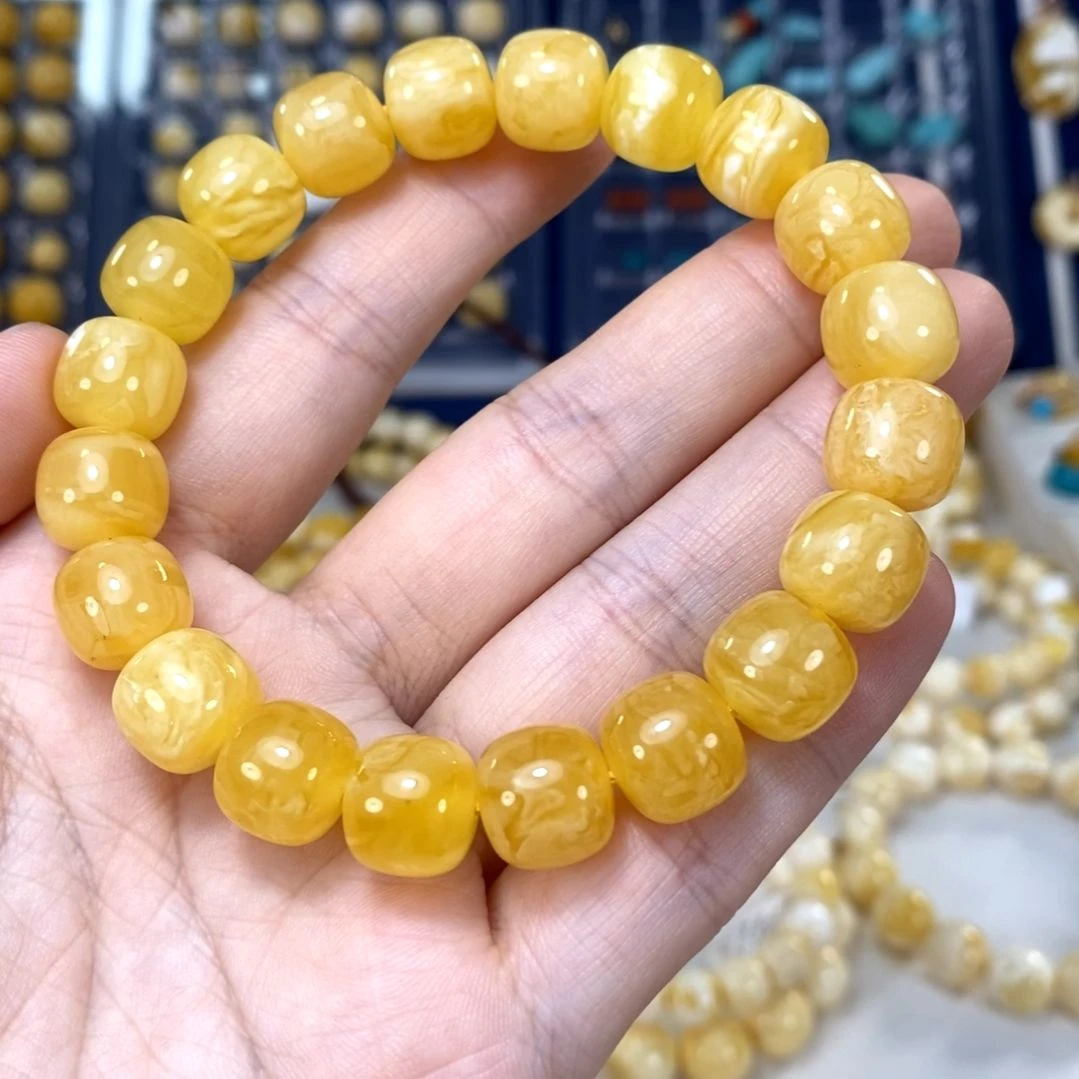 手链琥珀未镶嵌精工老型手串