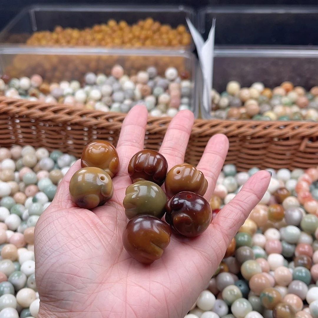 白玉菩提吊坠文*C/22mm/15颗