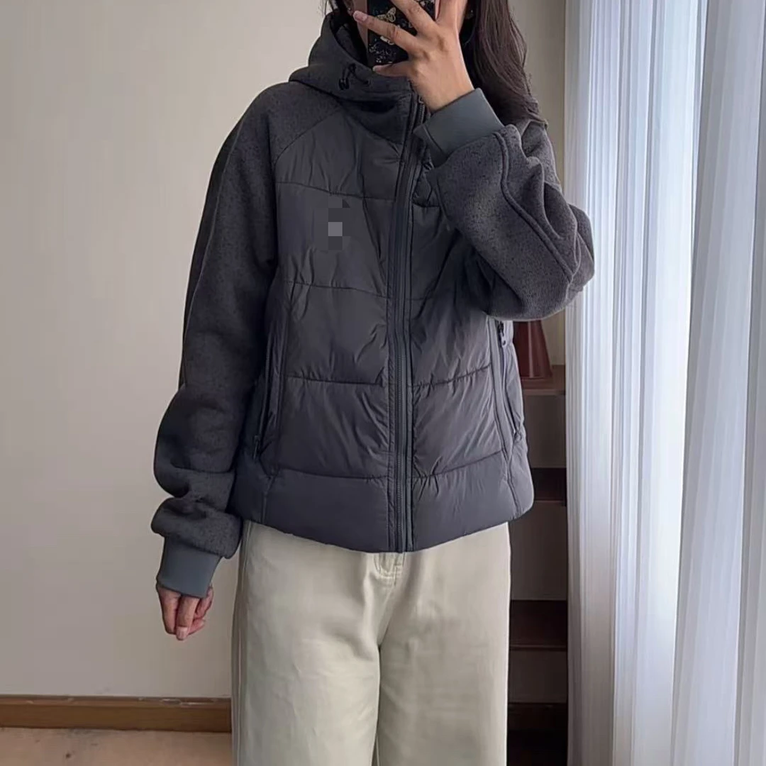 兰卡家男女同款厚款连帽短外套