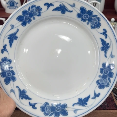 醴陵高温瓷群力大平盘23cm