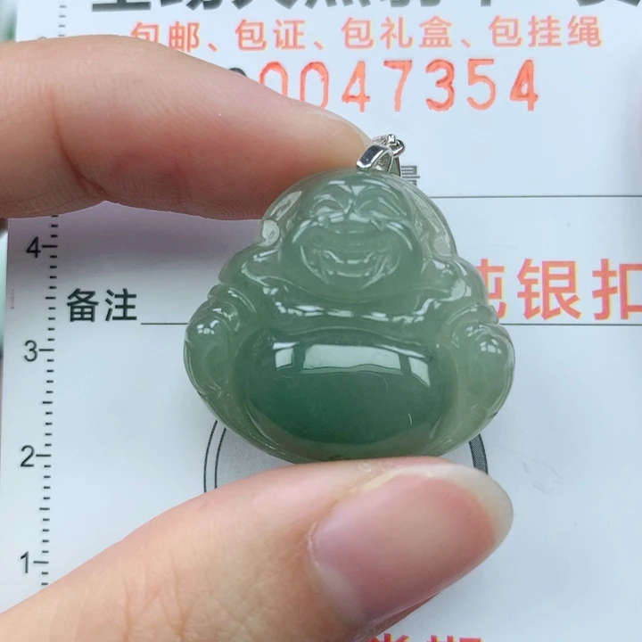 翡翠颈饰银S925镶嵌天然翡翠a货