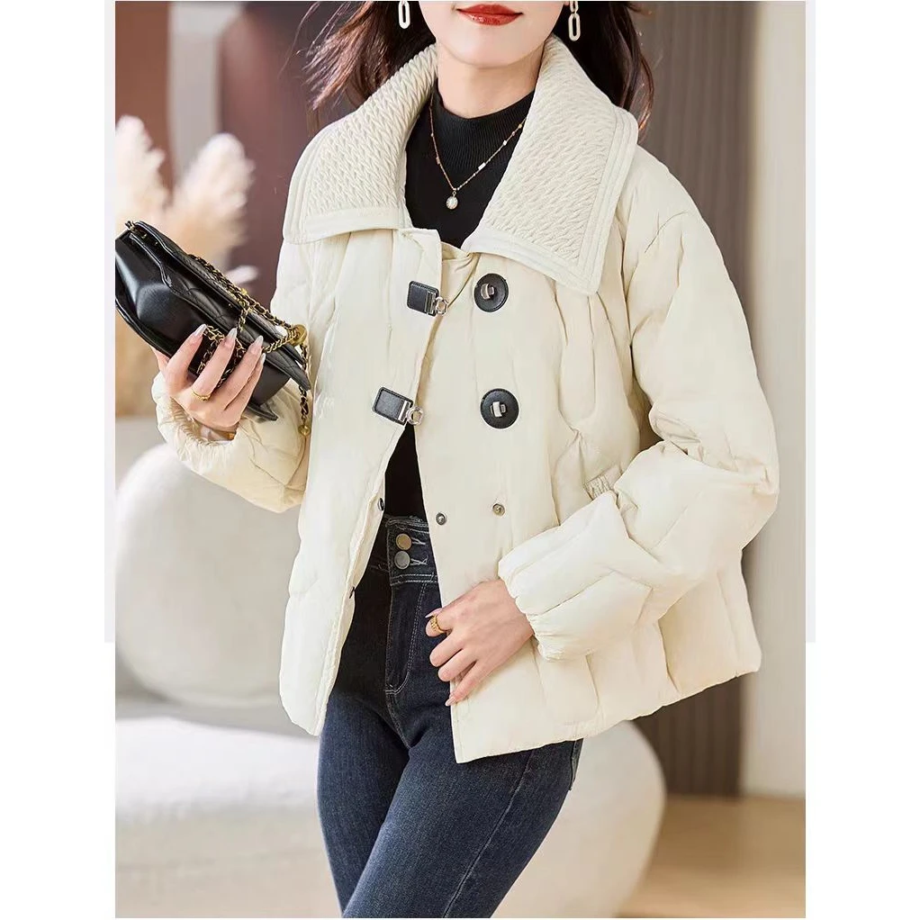 A167#小香风羽绒服女2025冬季新款高端时尚洋气短款加厚外套