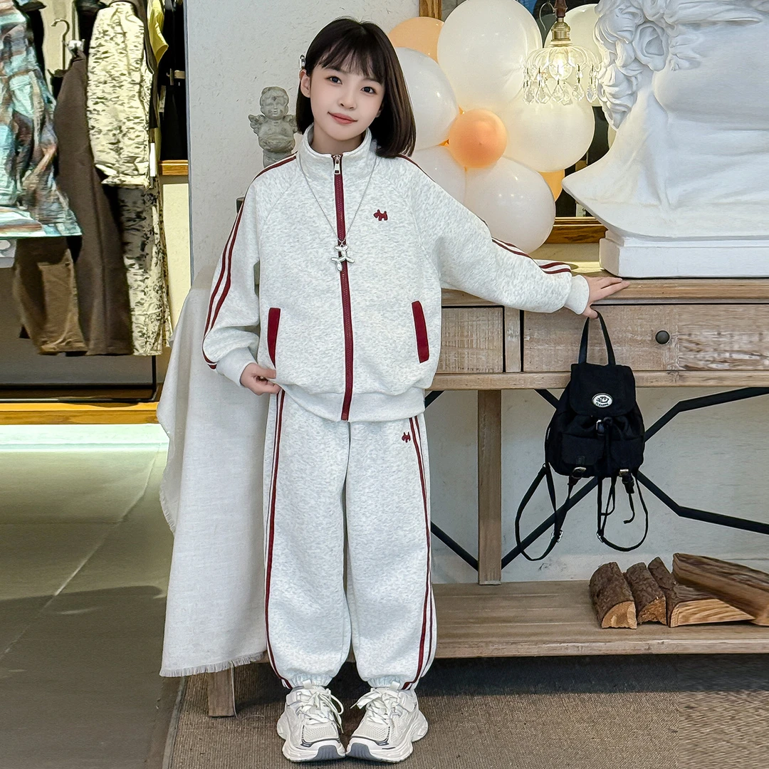 女童运动套装秋装2025新款大童女孩洋气炸街卫衣儿童早秋韩系穿搭