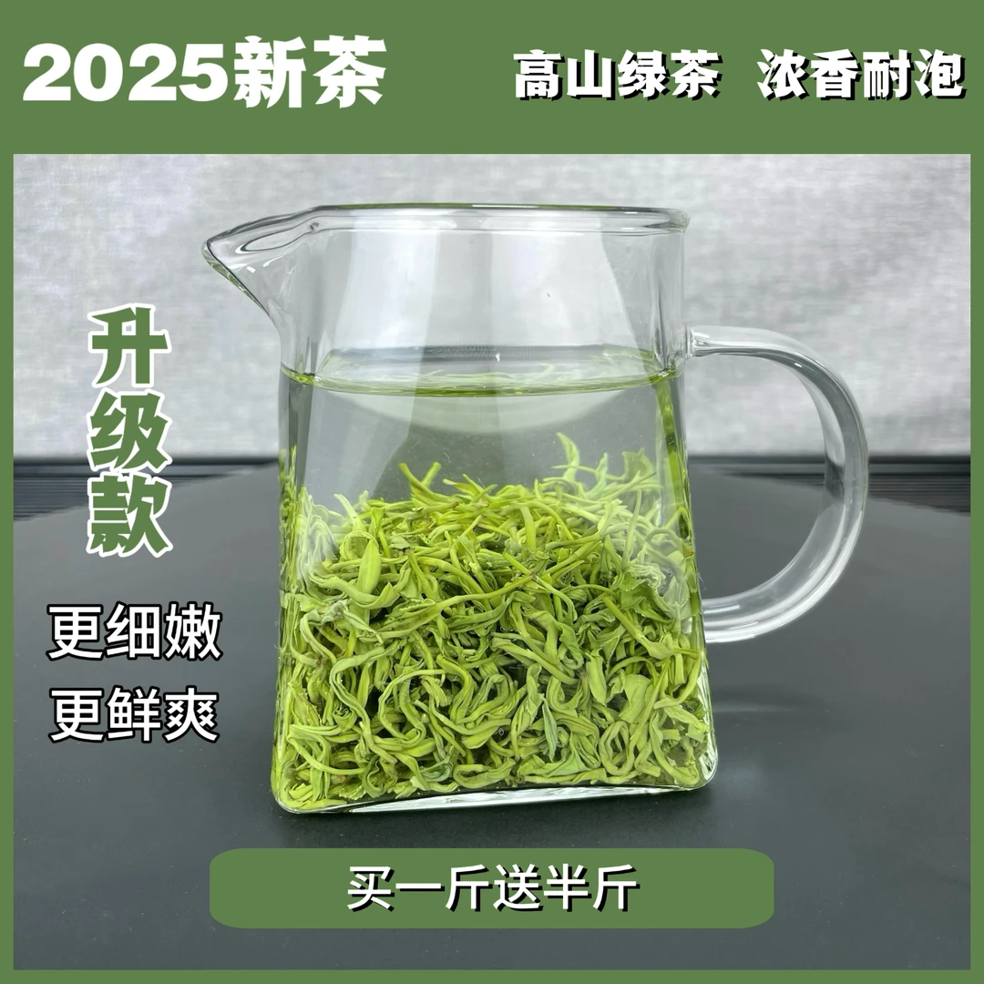 【升级款】高山炒青绿茶2025新茶云雾绿茶春茶浓香耐泡正宗板栗香