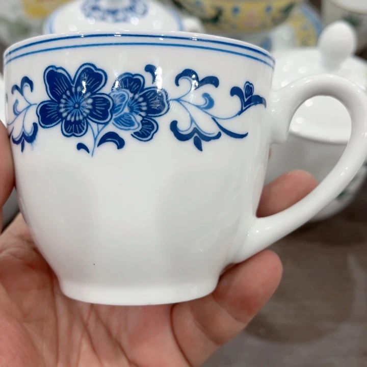 杯釉下五彩的瓷器和瓷器