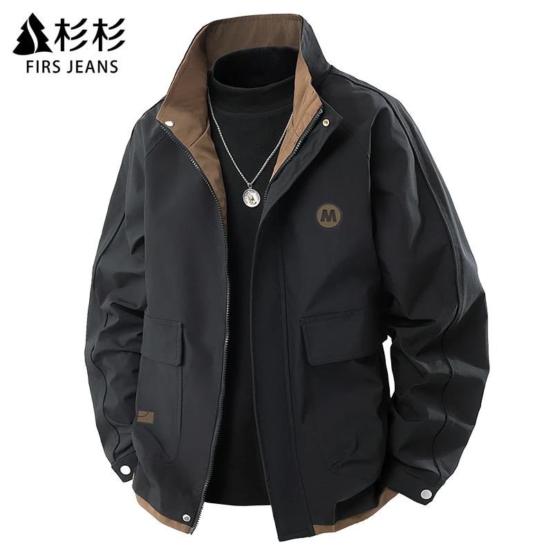 FIRS JEANS杉杉男士外套秋冬季高级感男装潮牌休闲夹克上衣服男款