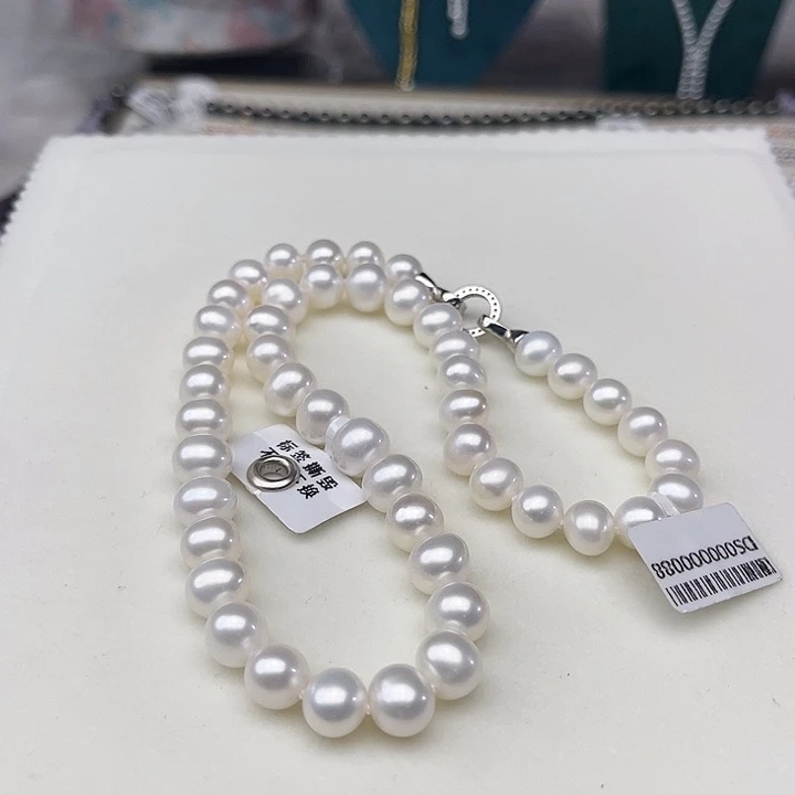颈饰银S925镶嵌淡水珍珠卡9➕极光亮白