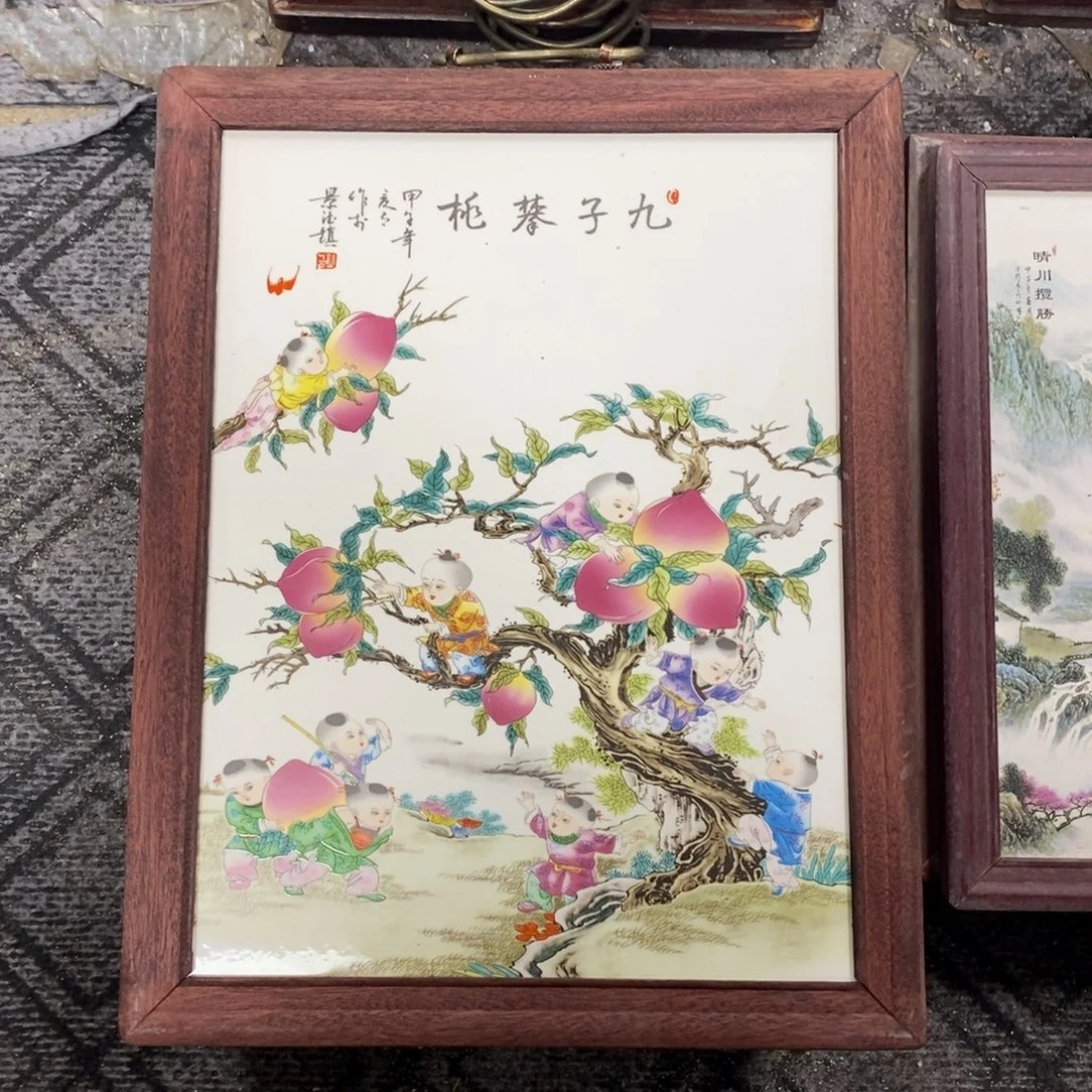 瓷37*28 景德镇瓷板画柴窑烧制