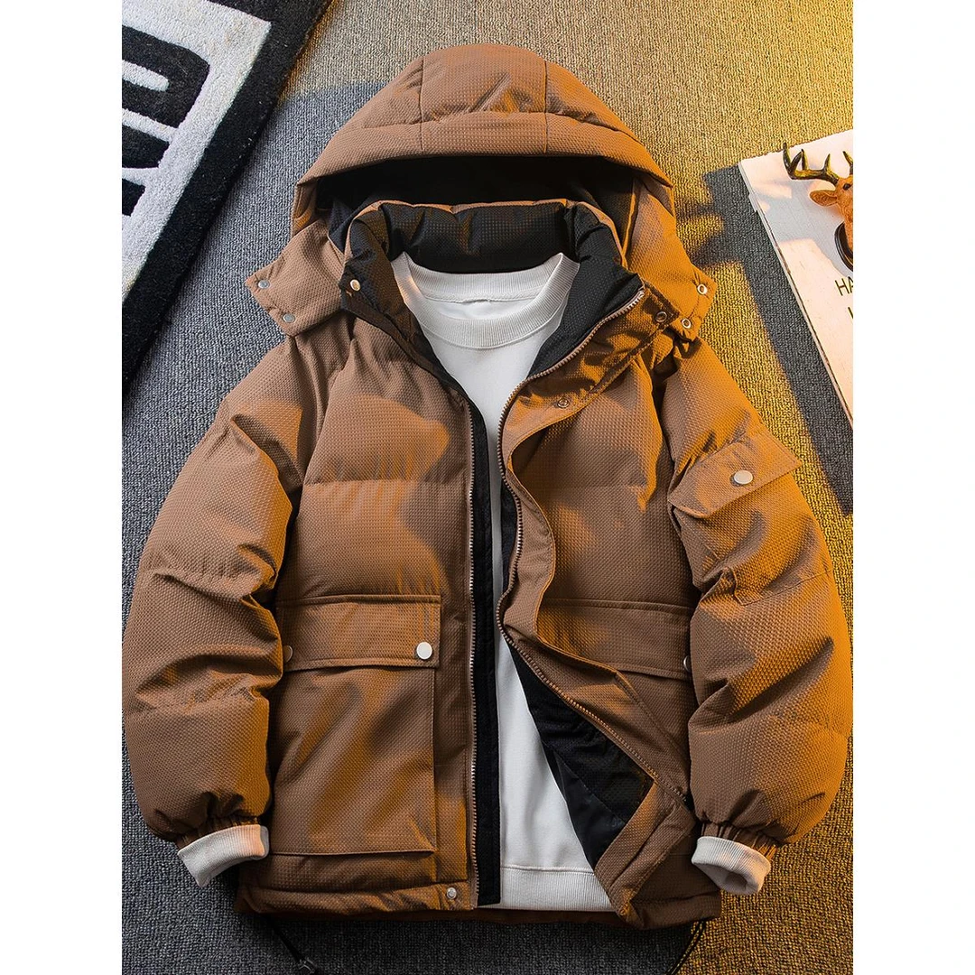 【香港CUFK&轻奢男装】锋衣羽绒服外套男秋冬季保暖连帽面包服袄男