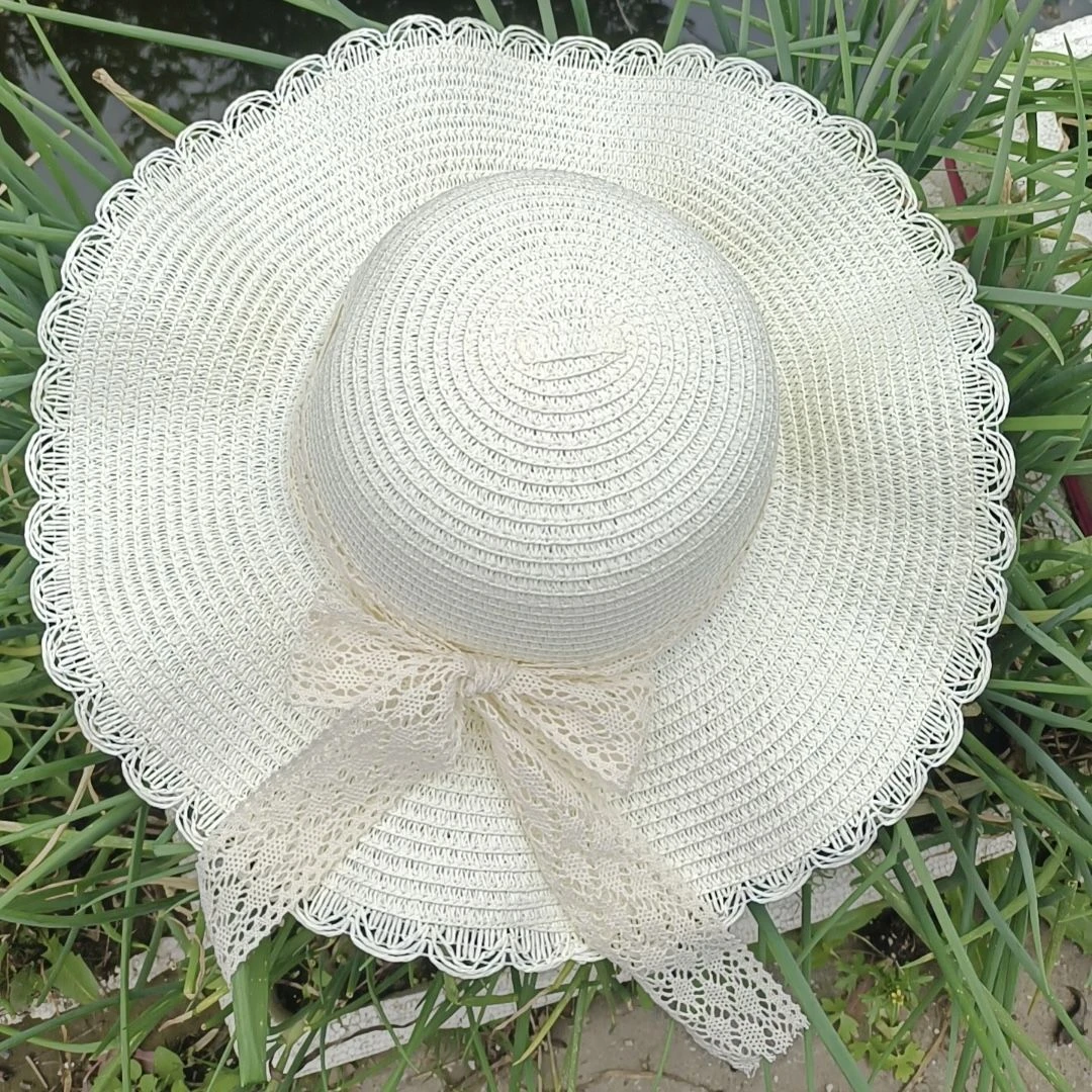 遮阳帽女草帽百搭可折叠海边防晒帽帽子女童太阳帽女款夏凉帽潮