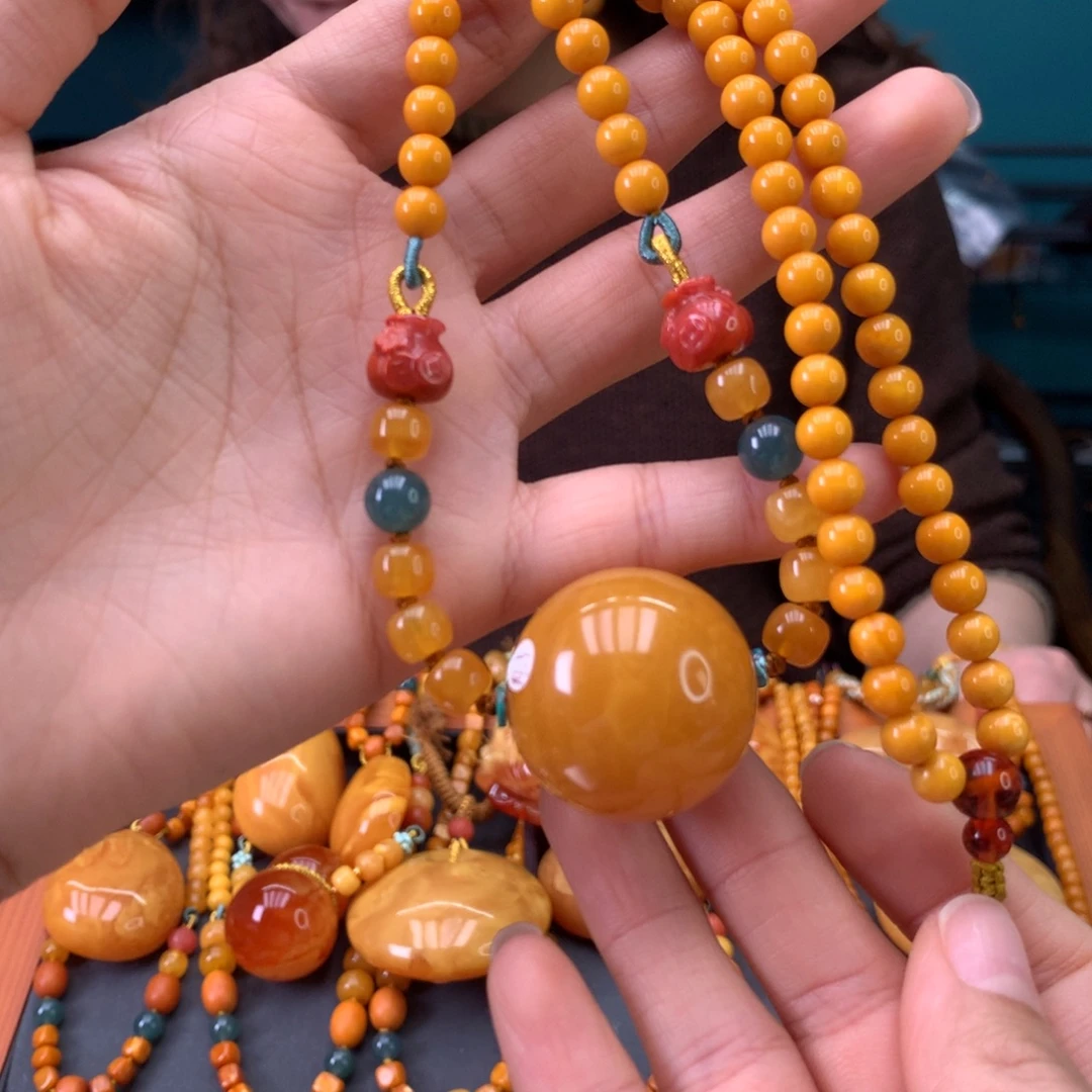 蜜蜡未镶嵌颈饰天然