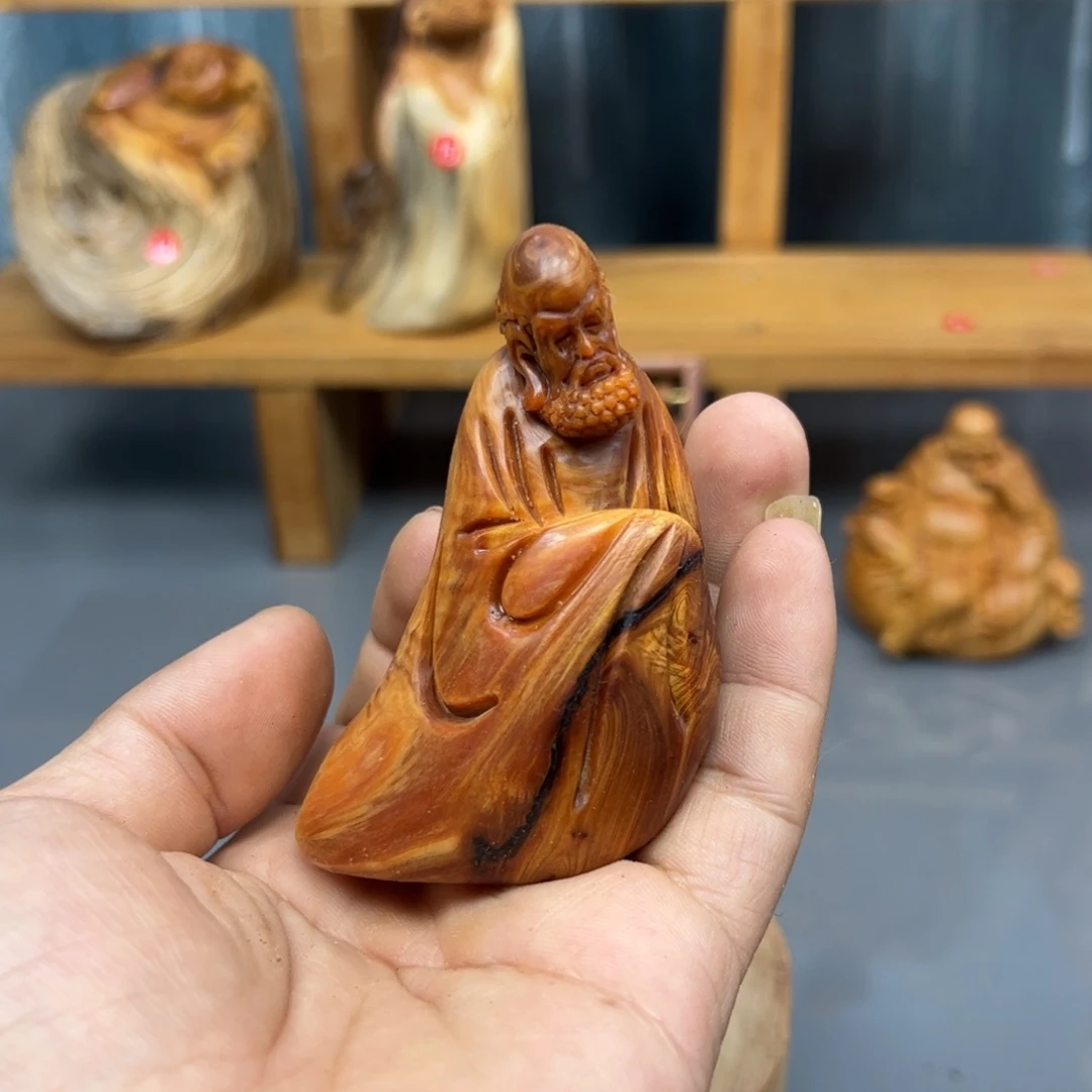 周***木崖柏木摆件手把件