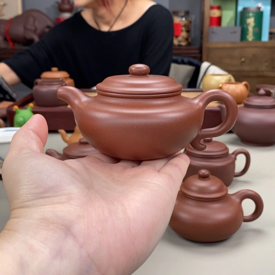 茶壶紫砂中槽青仿古半手150cc