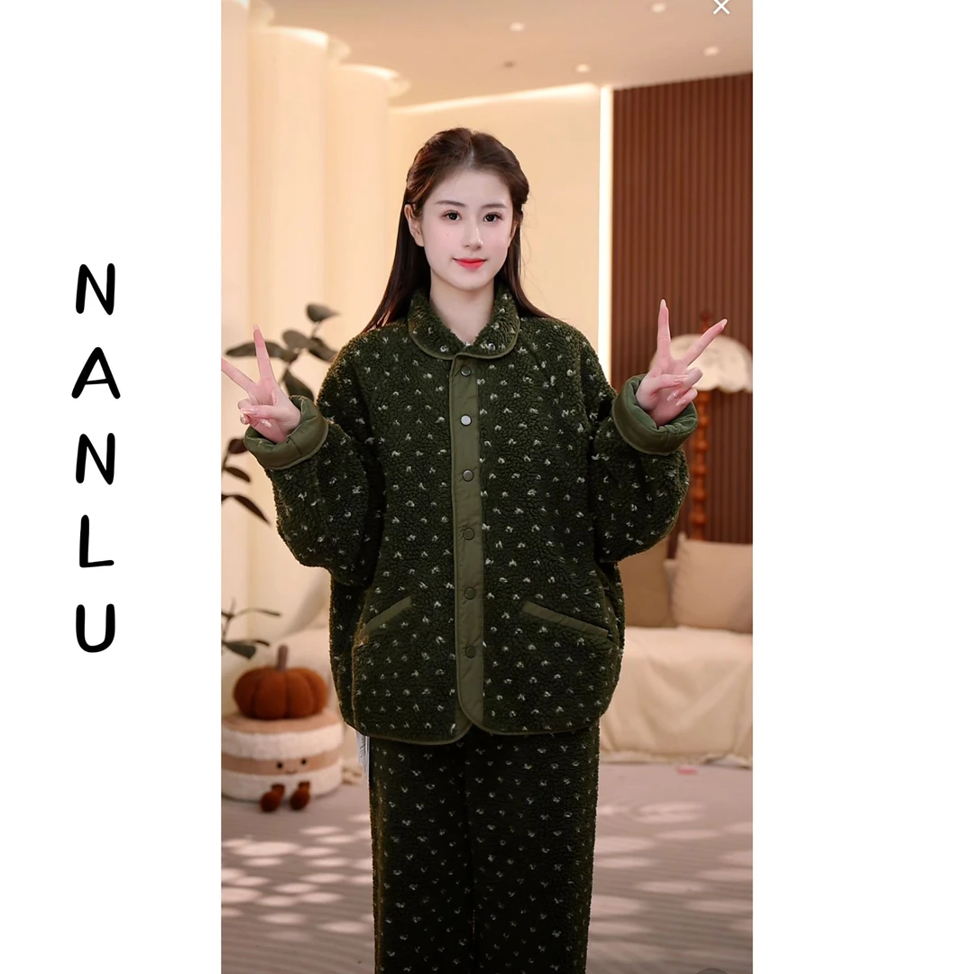 【原野】双层超保暖加绒加厚极寒一套过冬日常可外穿睡衣居家显白