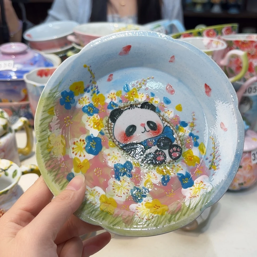 瓷片景德镇手绘高温釉下彩陶瓷茶具