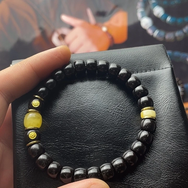 泽***椰蒂手串9黑金老行双腊