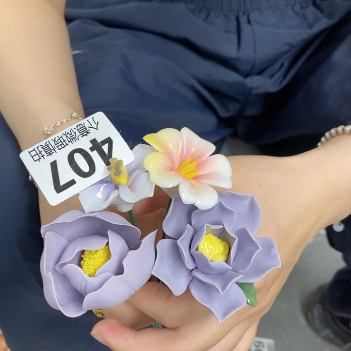 杯手工制作陶瓷花