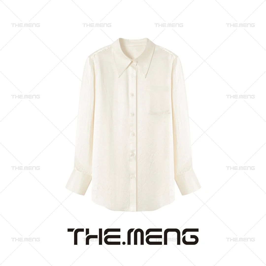 THE MENG【喜爷】醋酸肌理感气质高级时尚经典百搭衬衫#M241B087