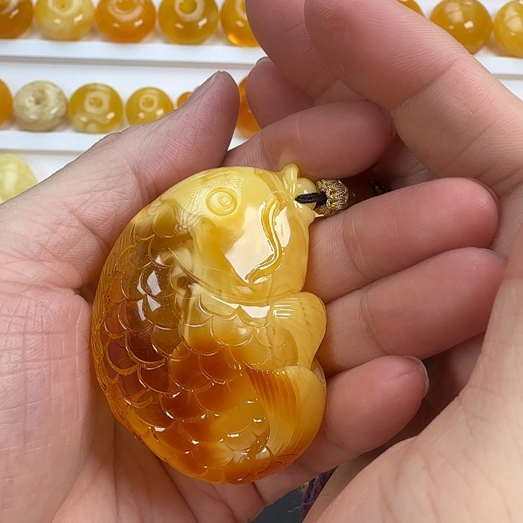 蜜蜡未镶嵌颈饰蜜蜡32.65g