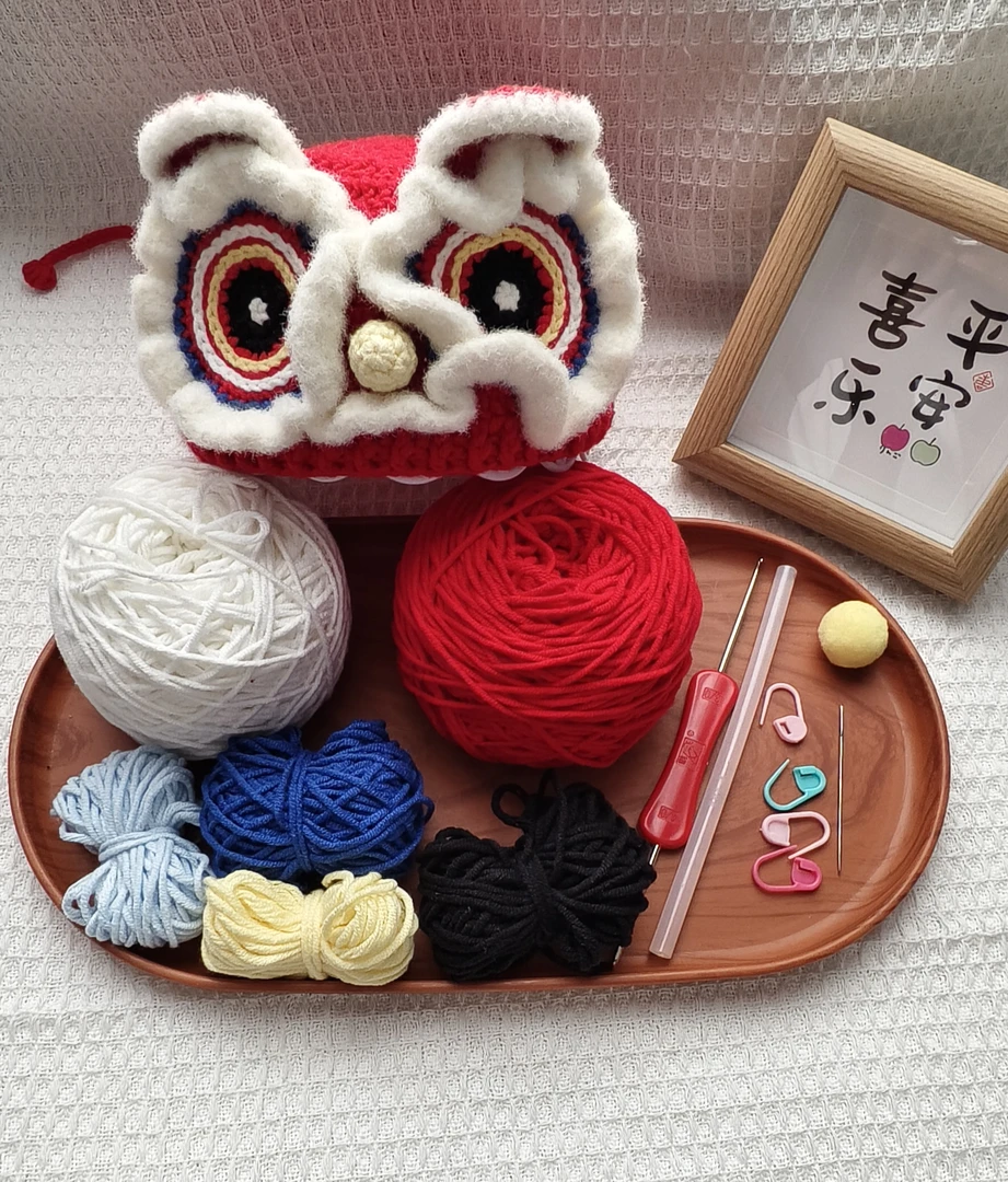 宝宝鞋帽材料包需要自己钩织送拨浪鼓（需要备注鞋撑尺码）