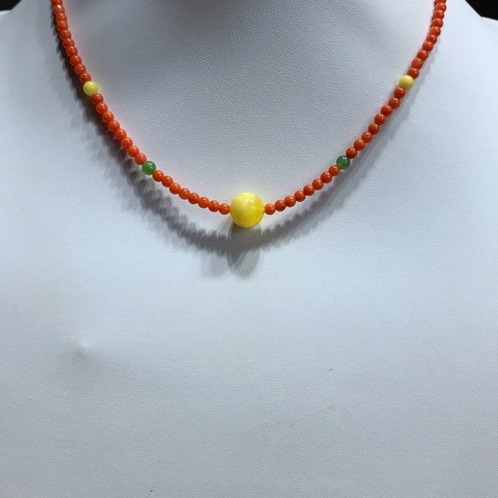 颈饰未镶嵌南红玛瑙3.8mm