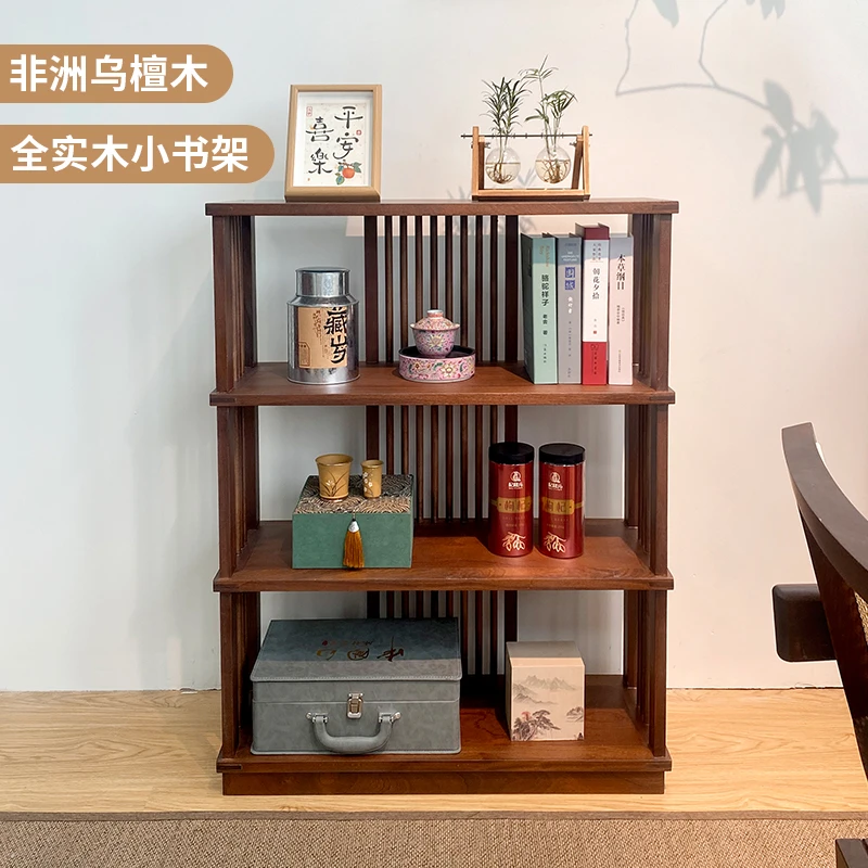 实木书柜一体靠墙落地置物架客厅家用小户型收纳储物柜-小书柜