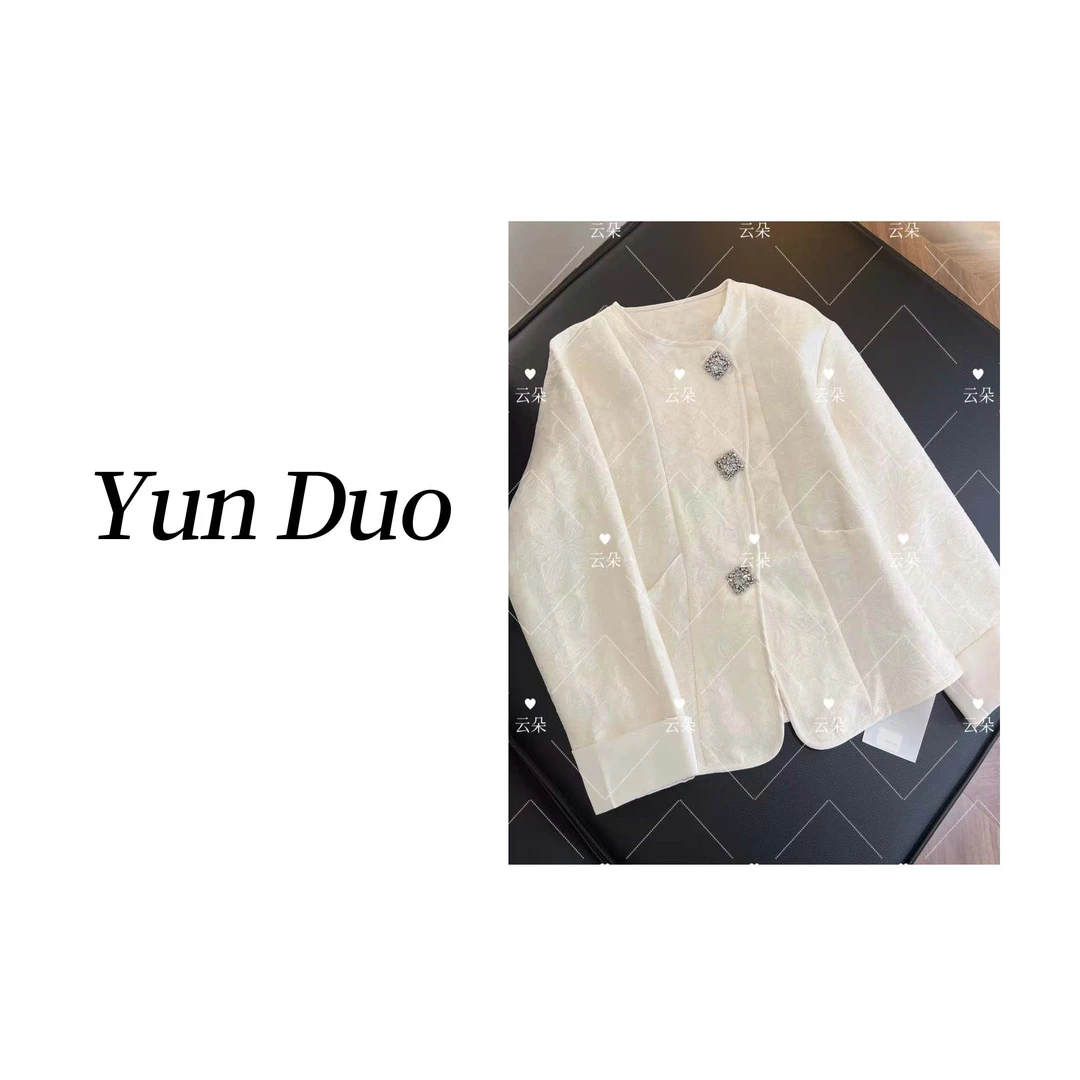 云朵定制【花间令】新中式光泽感蝴蝶刺绣细纱线外套LA18