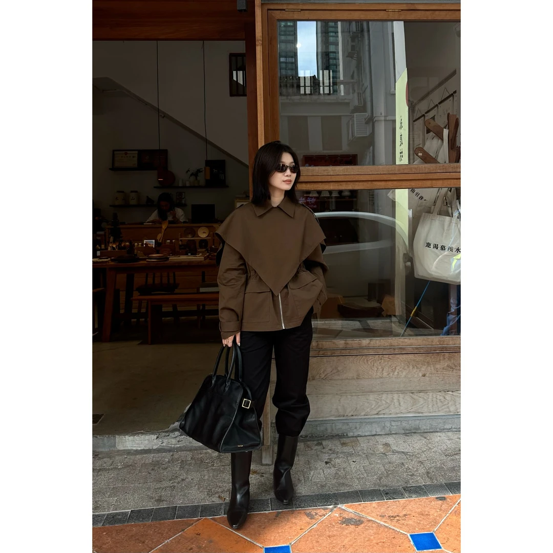 COLINE CONCISE  披肩斗篷设计款上衣25秋冬