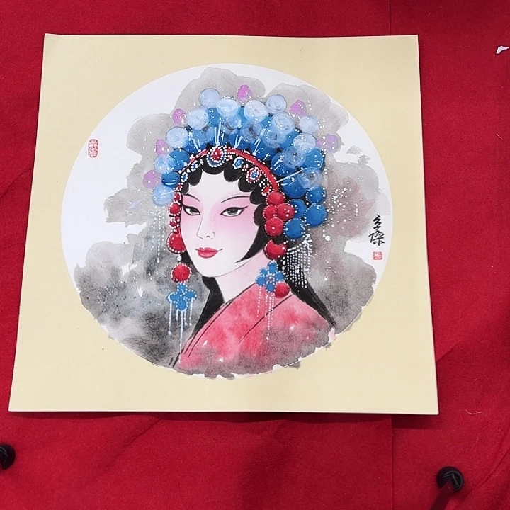 国画花鸟的翅膀和羽毛的