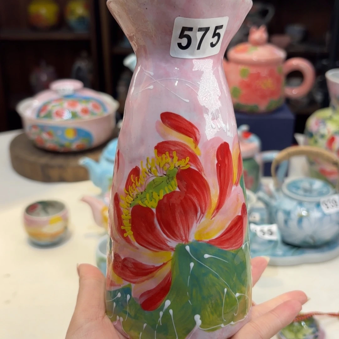 景德镇手绘高温釉下彩陶瓷茶具