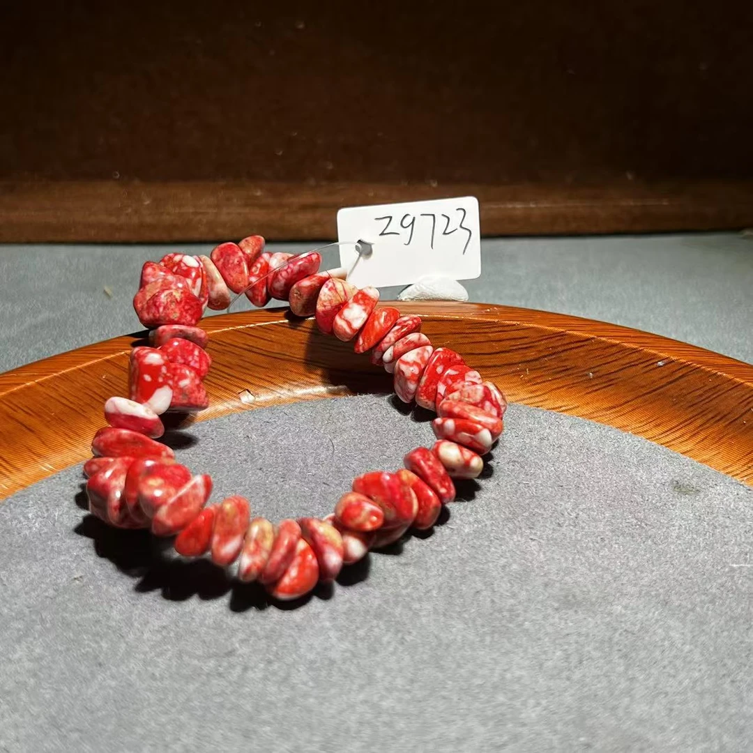 天然辰砂【张老斯珠宝】天然朱砂随形手串zg723