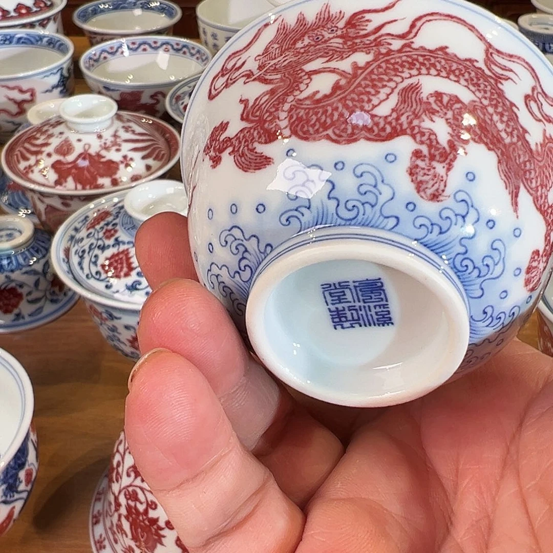 景德镇原矿釉里红茶具