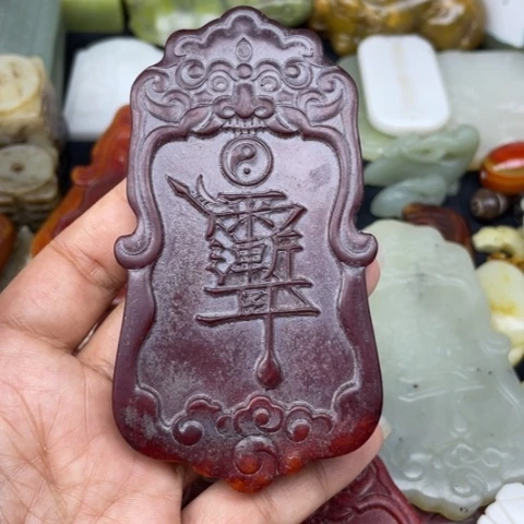 直***生和田玉未镶嵌颈饰49