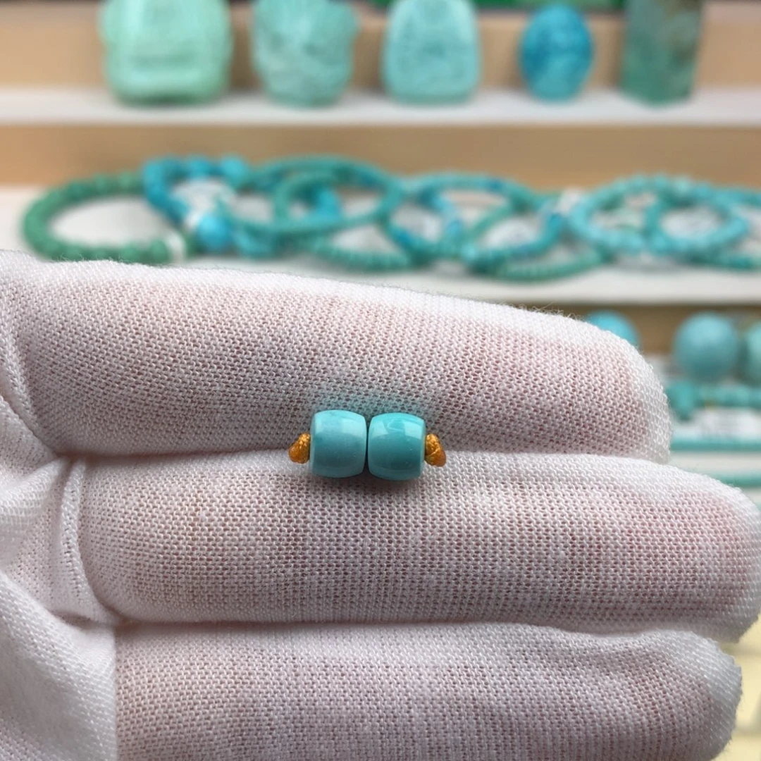 未镶嵌绿松石珠宝奇石6.4mm