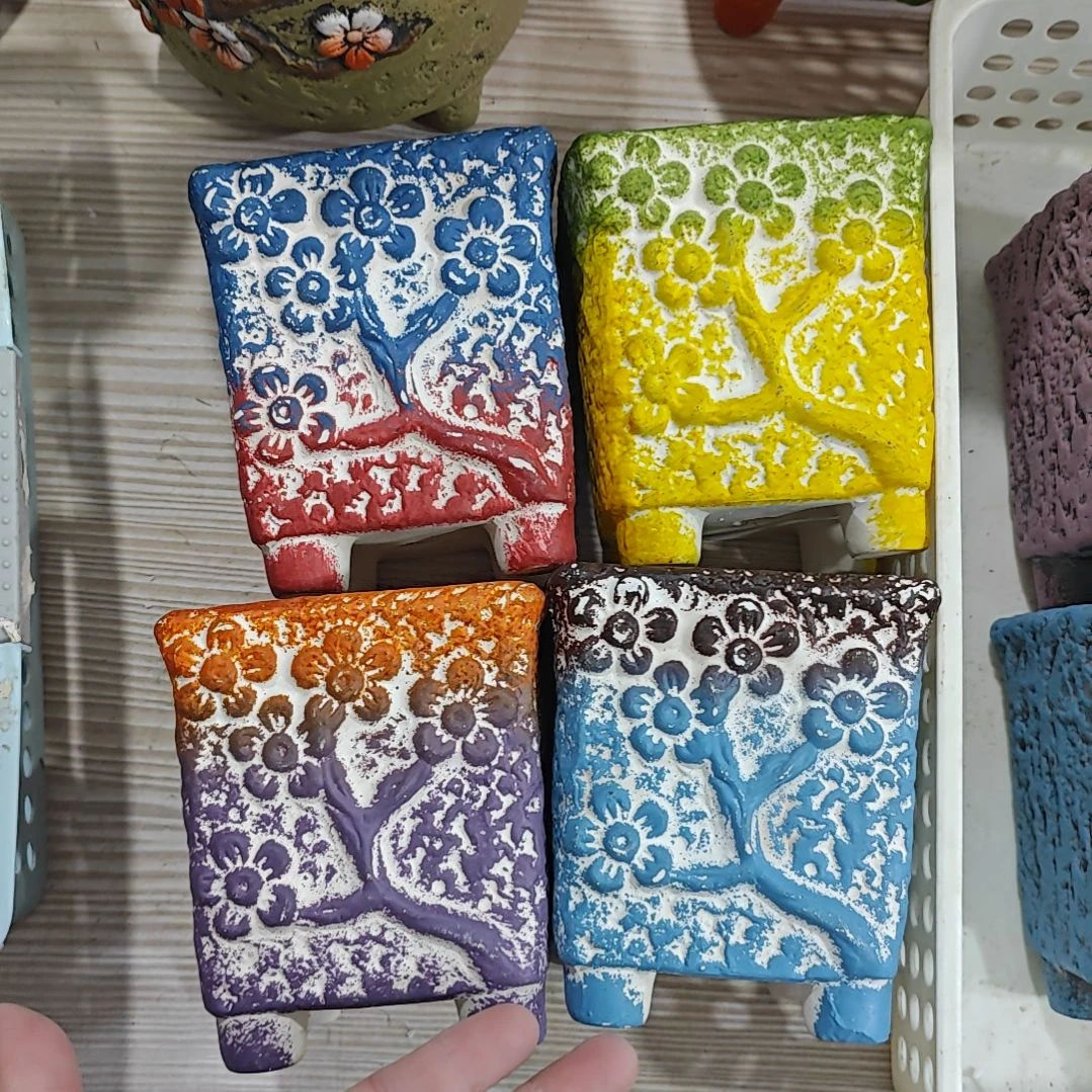 红陶吸水透气的白陶花盆凑满12发货