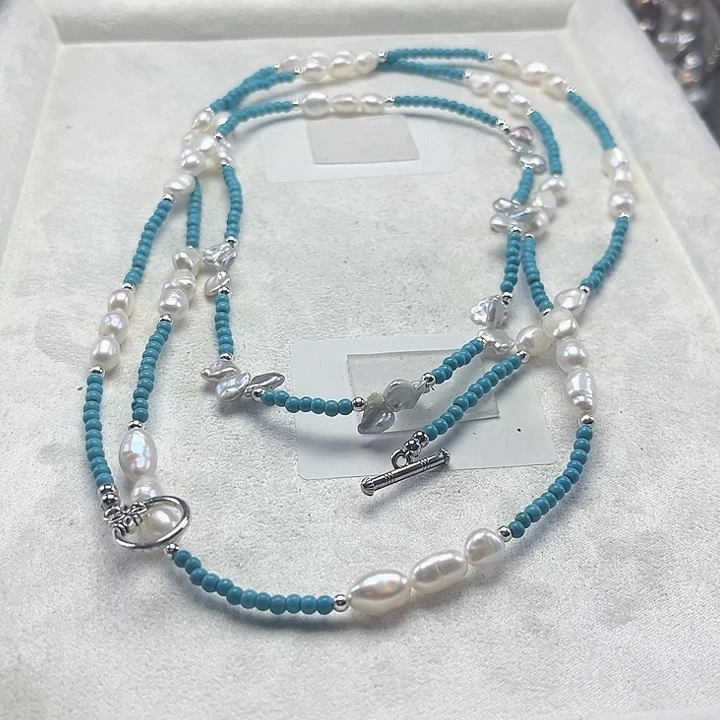 未镶嵌淡水珍珠毛衣链【纯恬】