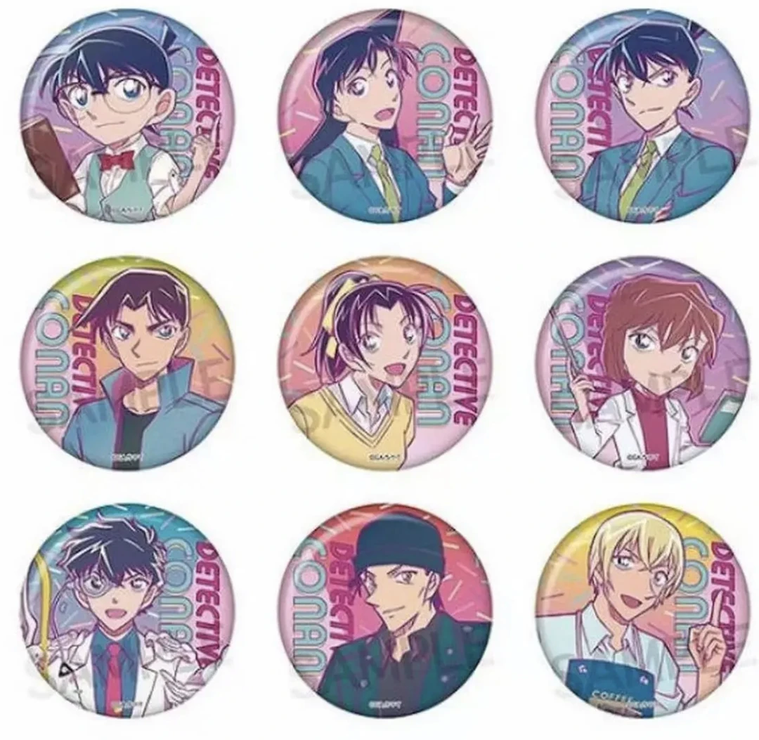 名侦探柯南 全彩背景吧唧 盒混都市流行色彩吧唧盲盒产品动漫收藏