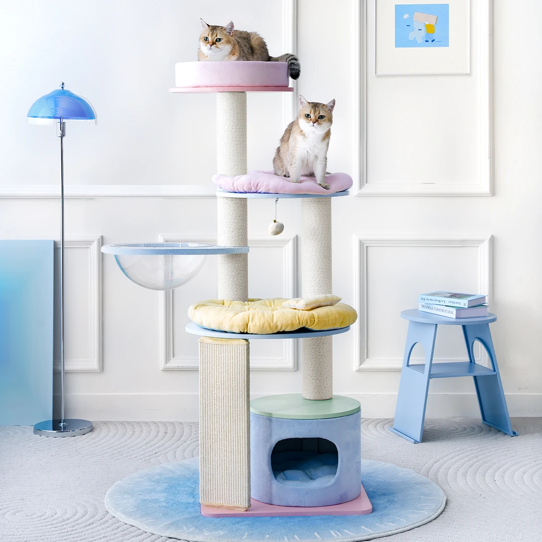 兽牌慕斯猫爬架小户型不占地家用大猫专用猫架丨马卡龙限定色