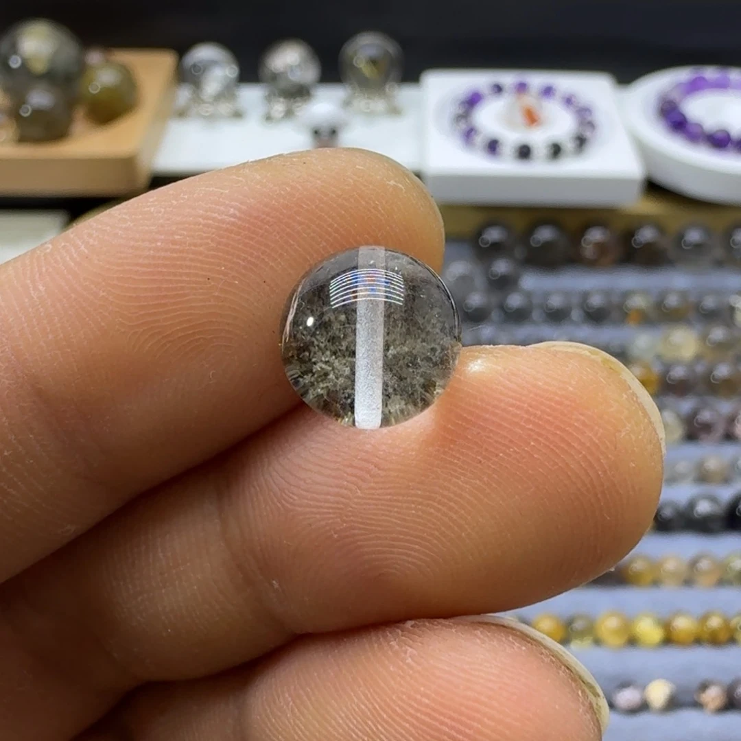 水晶珠宝半成品未镶嵌手工单珠约10.65mm裸石定制