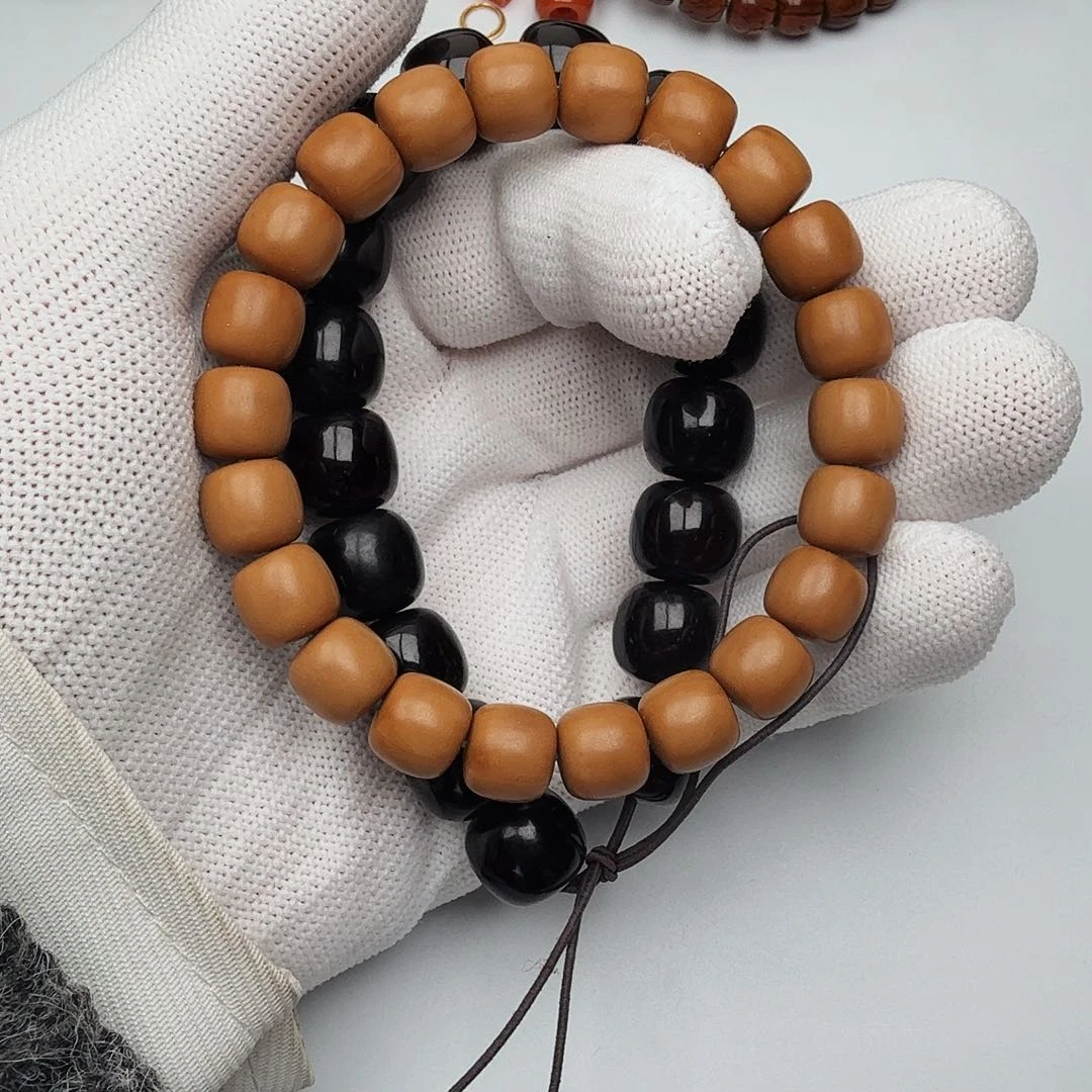 猴头核桃手串白花是真的漂亮哦