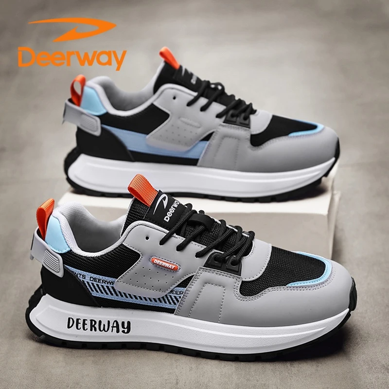 德尔惠低帮阿甘男鞋秋季百搭潮流新款防滑透气休闲跑步鞋运动潮鞋