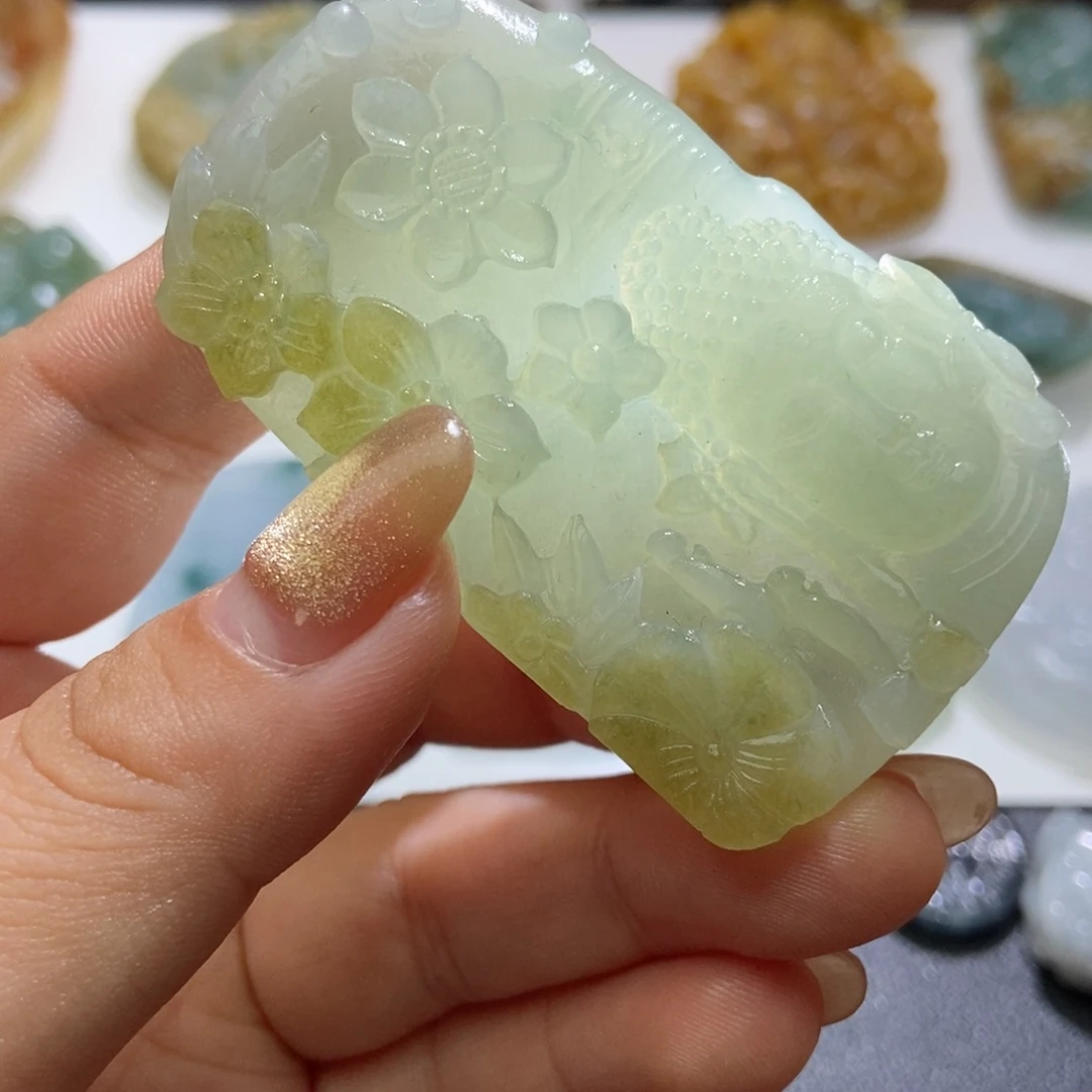 定制翡翠未镶嵌生****度毛货