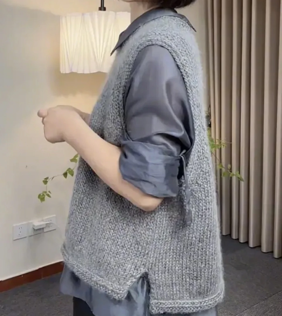 织 开叉马甲 星空亮丝中粗马海毛 一团一两（织毛衣 帽子围巾）