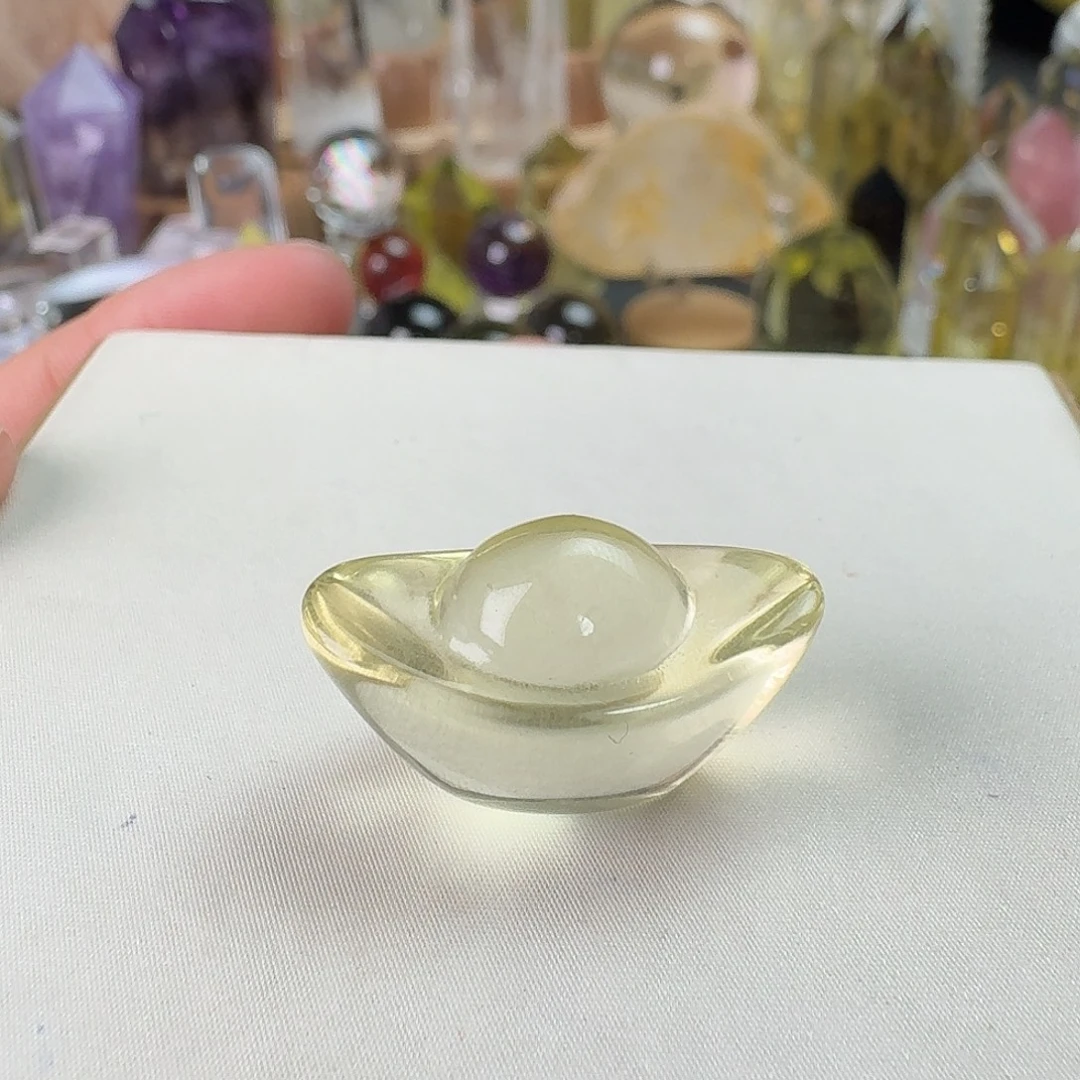 未镶嵌珠宝半成品水晶元宝